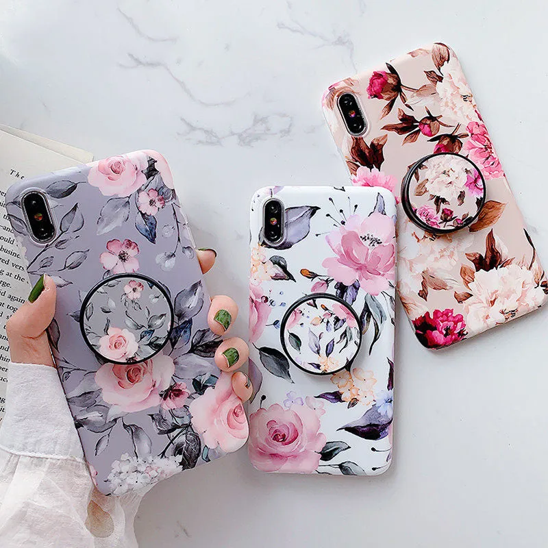 Anymob iPhone White Orchid Case Back Cover Silicone Phone Cases