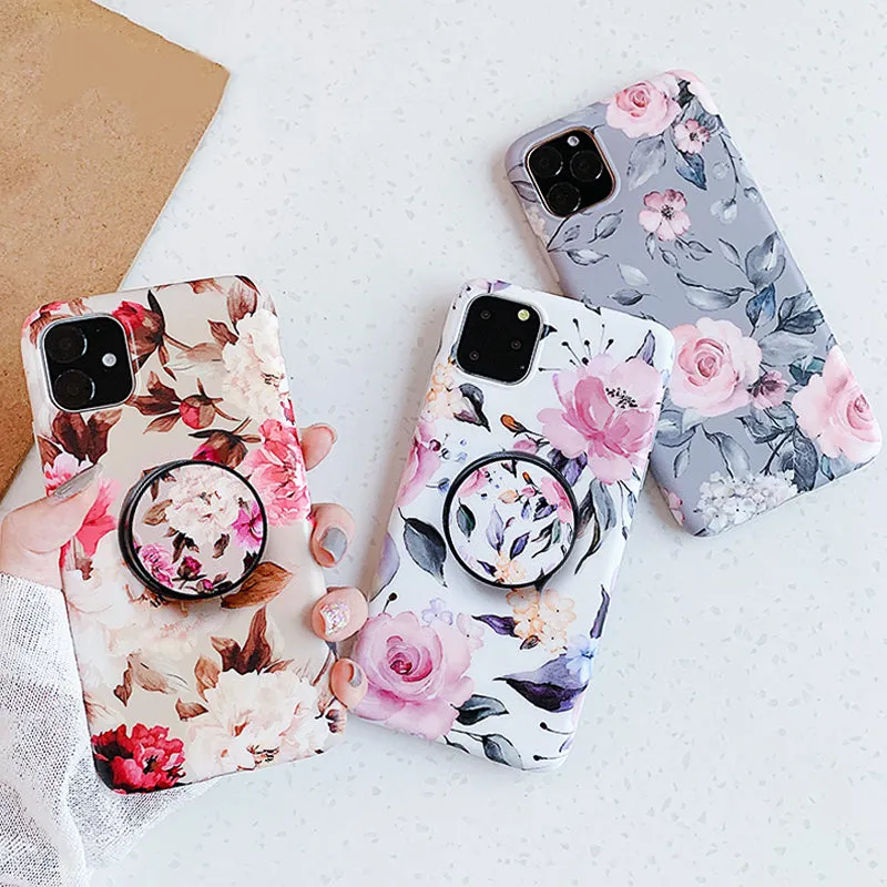 Anymob iPhone White Orchid Case Back Cover Silicone Phone Cases