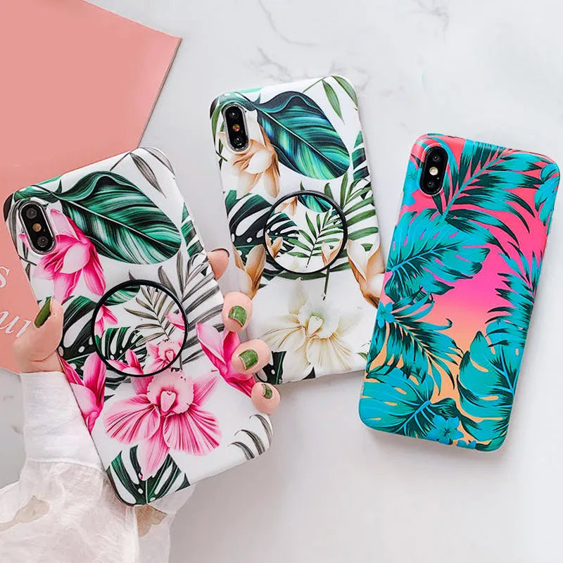 Anymob iPhone White Orchid Case Back Cover Silicone Phone Cases