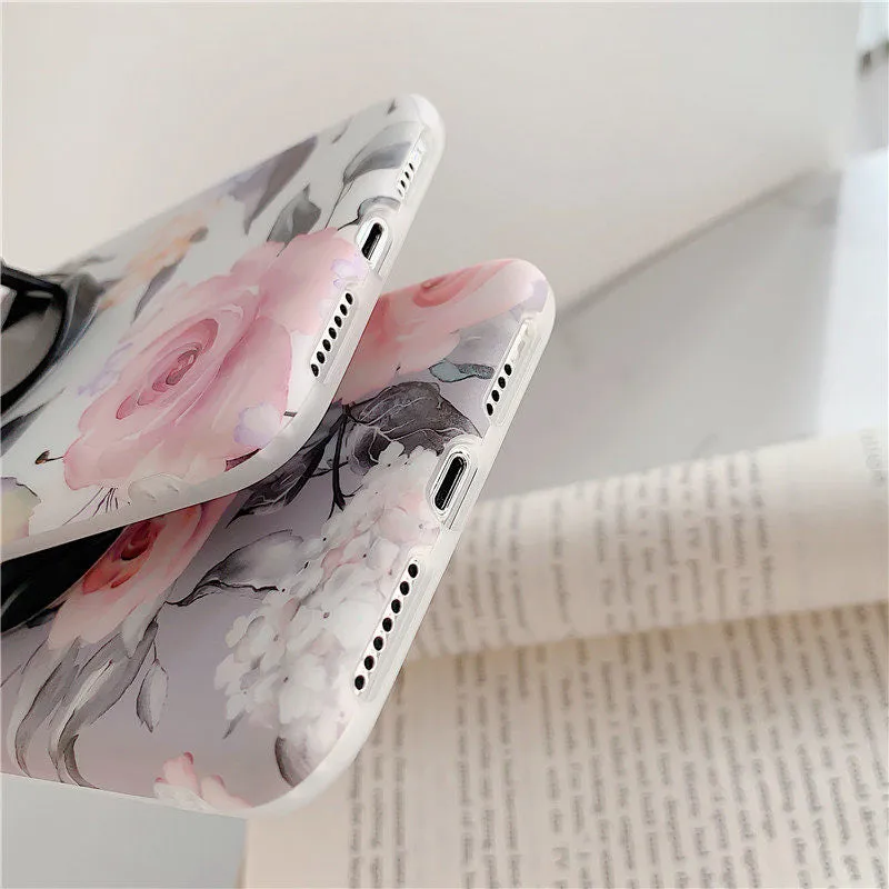 Anymob iPhone White Orchid Case Back Cover Silicone Phone Cases