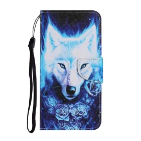 Anymob iPhone Wolf Painted Phone Case Magnetic Wallet Card slot Back Cover