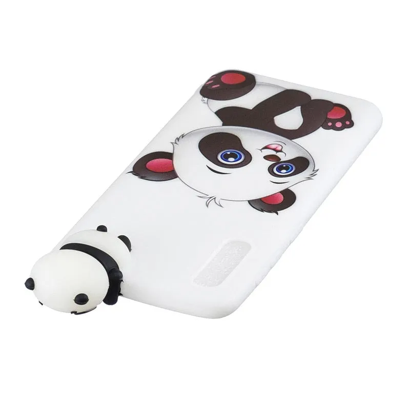 Anymob Samsung Blue Panda Silicone Case Animal Back Cover