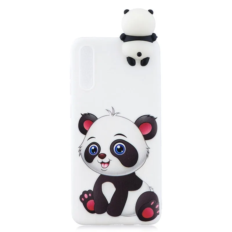 Anymob Samsung Blue Panda Silicone Case Animal Back Cover