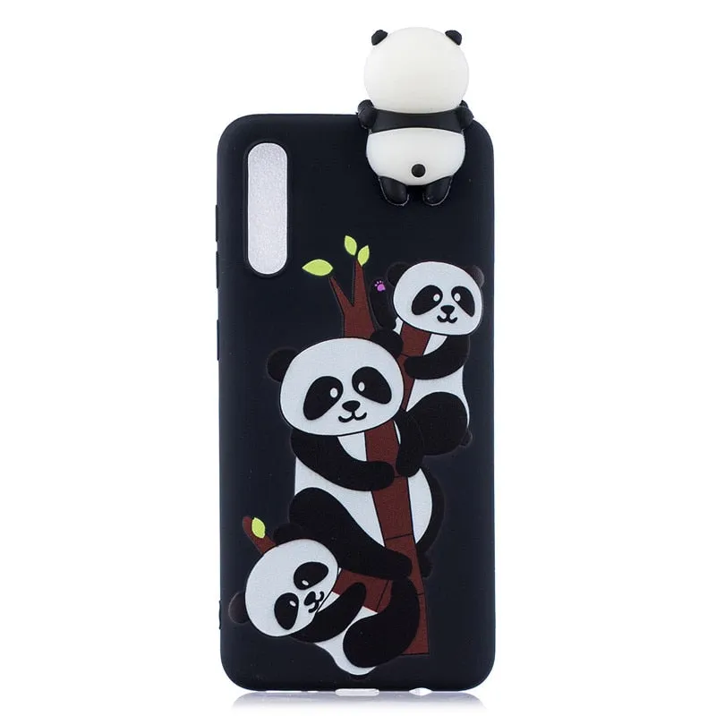 Anymob Samsung Blue Panda Silicone Case Animal Back Cover