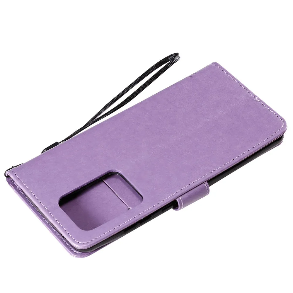 Anymob Samsung Brown Leather Flip Case Cover Phone Bag Shell Cover