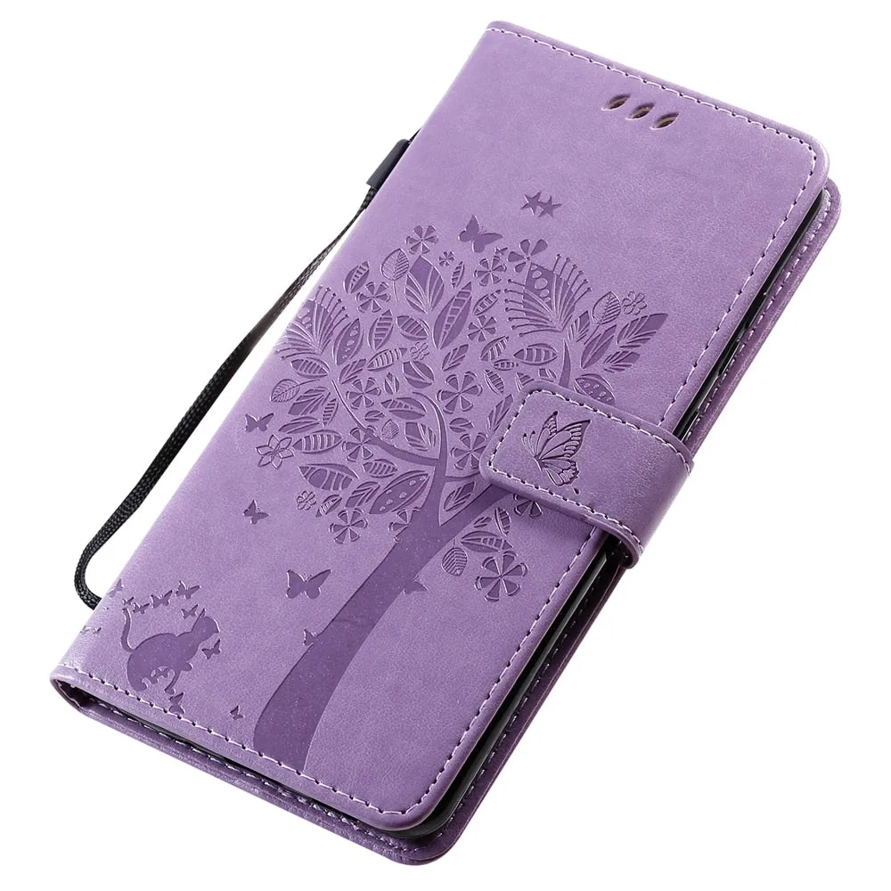 Anymob Samsung Brown Leather Flip Case Cover Phone Bag Shell Cover