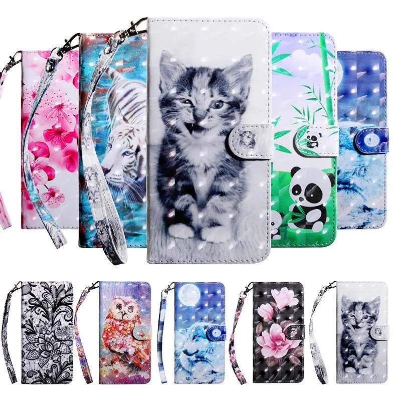 Anymob Samsung Cherry Blossom Leather Sparkling Case Wallet Flip Magnetic Cover