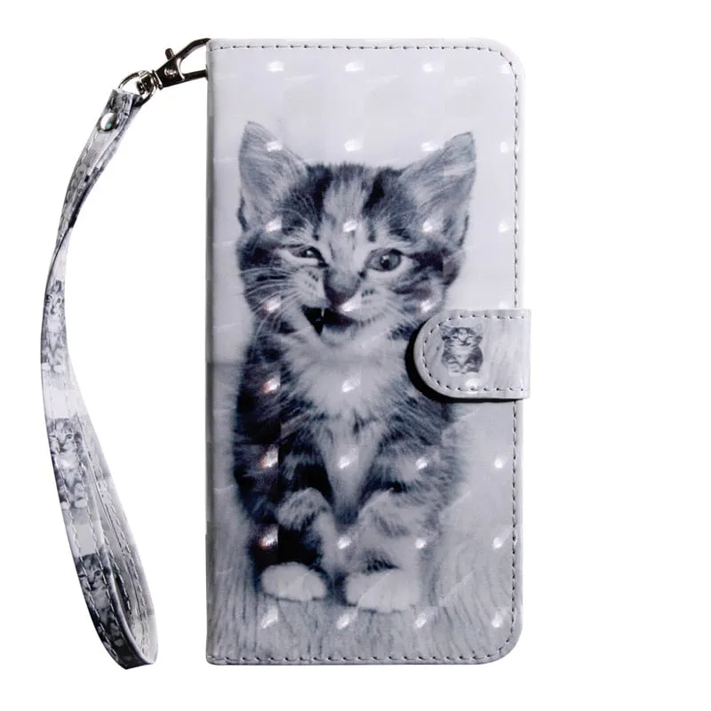 Anymob Samsung Cherry Blossom Leather Sparkling Case Wallet Flip Magnetic Cover