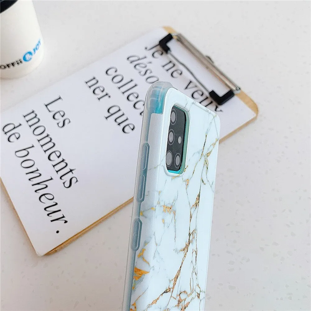 Anymob Samsung Gradient Ocean Blue Marble Phone Case Silicone Shockproof Cover