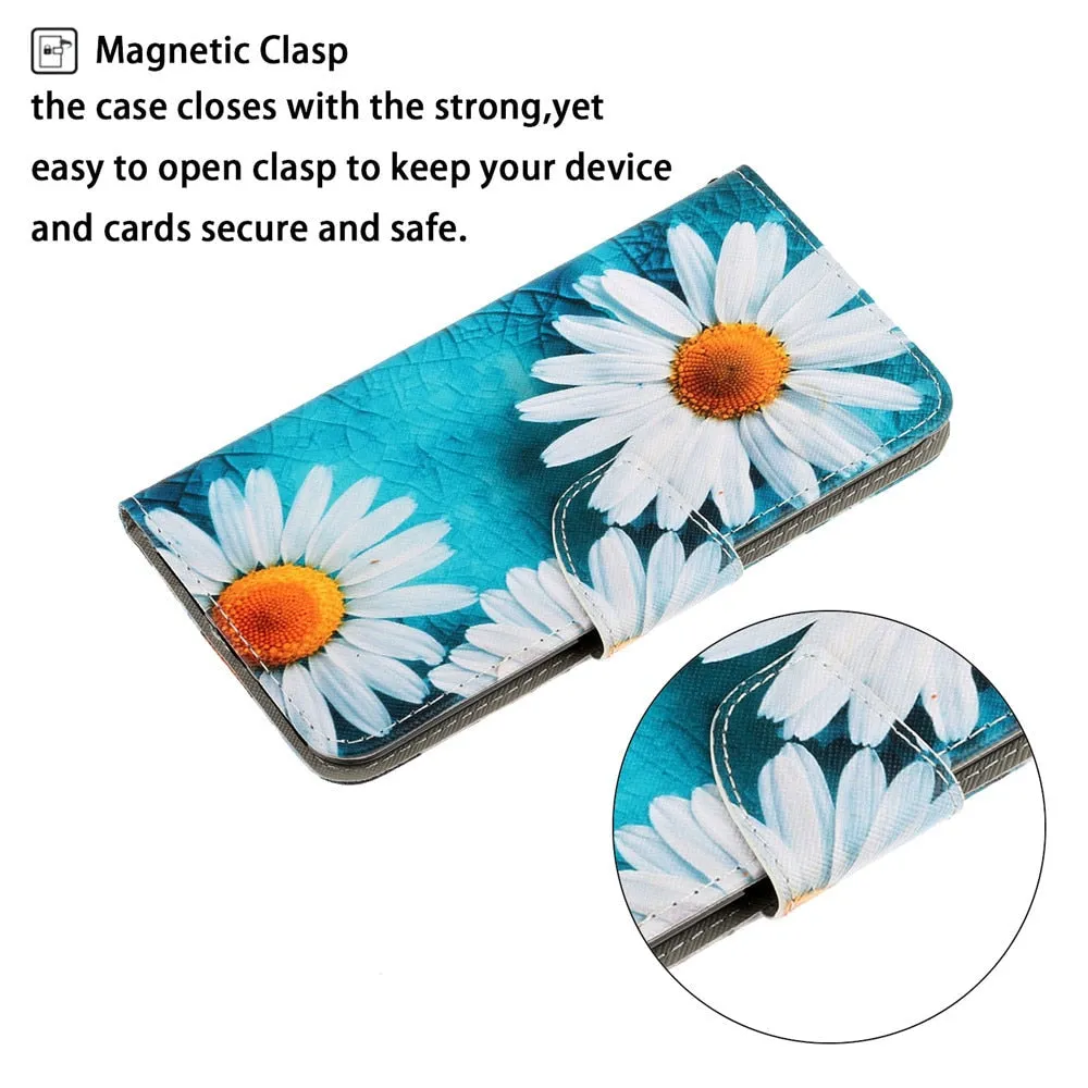 Anymob Samsung Invisible Cat Magnetic Flip Wallet Case Painted Leather Phone Cover