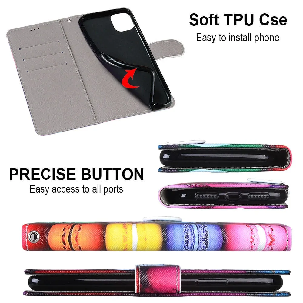 Anymob Samsung Lavender Silk Phone Case Magnetic Flip Leather Card  Wallet Cover