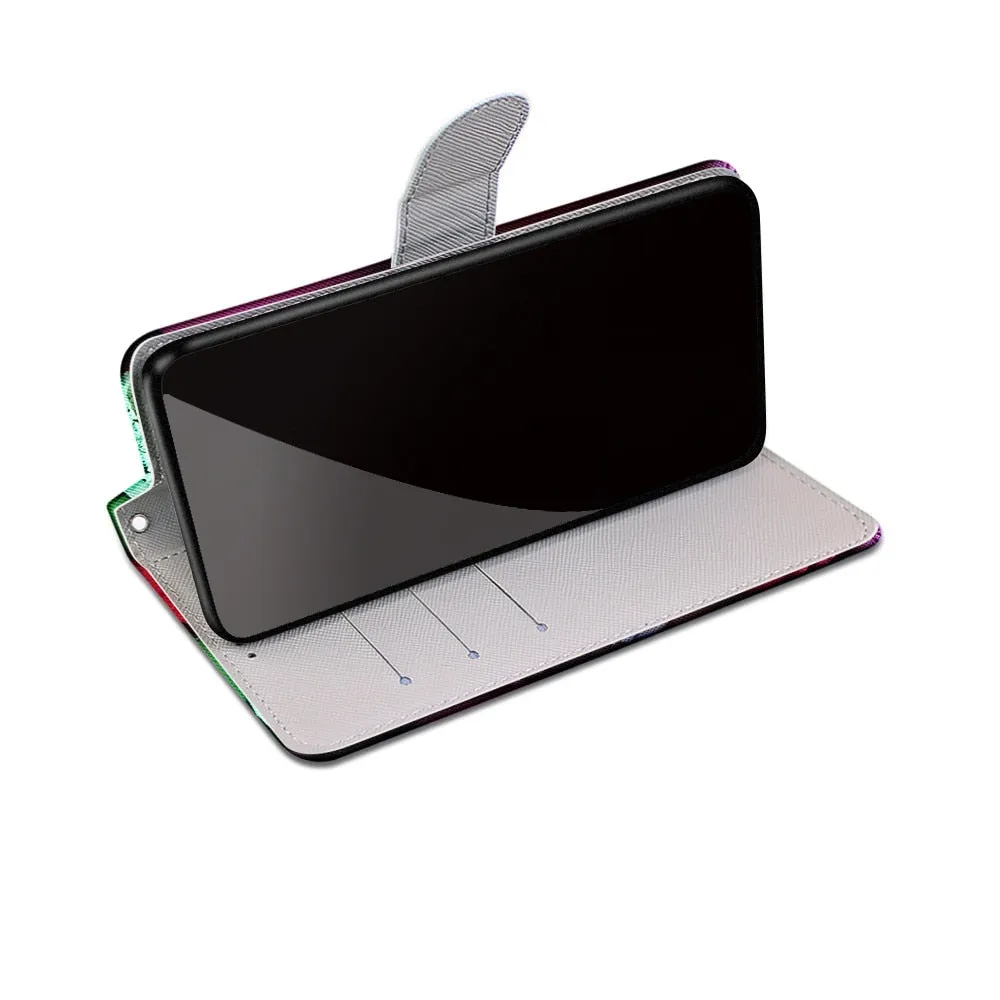 Anymob Samsung Lavender Silk Phone Case Magnetic Flip Leather Card  Wallet Cover
