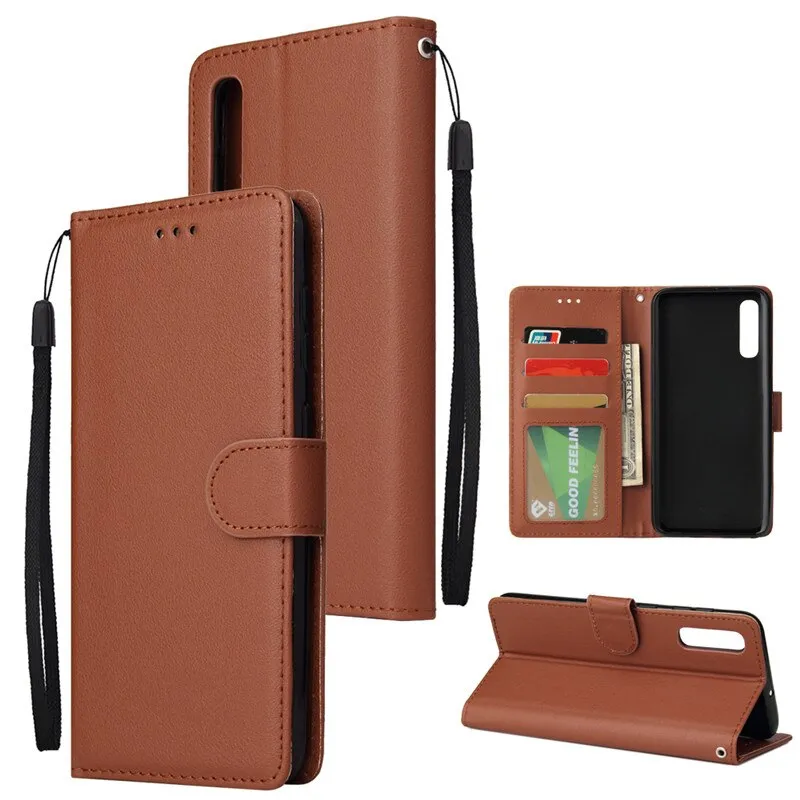 Anymob Samsung Maroon Leather Case Flip Wallet Phone Cover