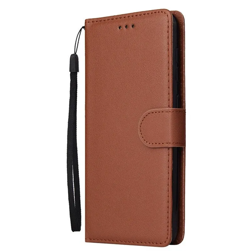 Anymob Samsung Maroon Leather Case Flip Wallet Phone Cover