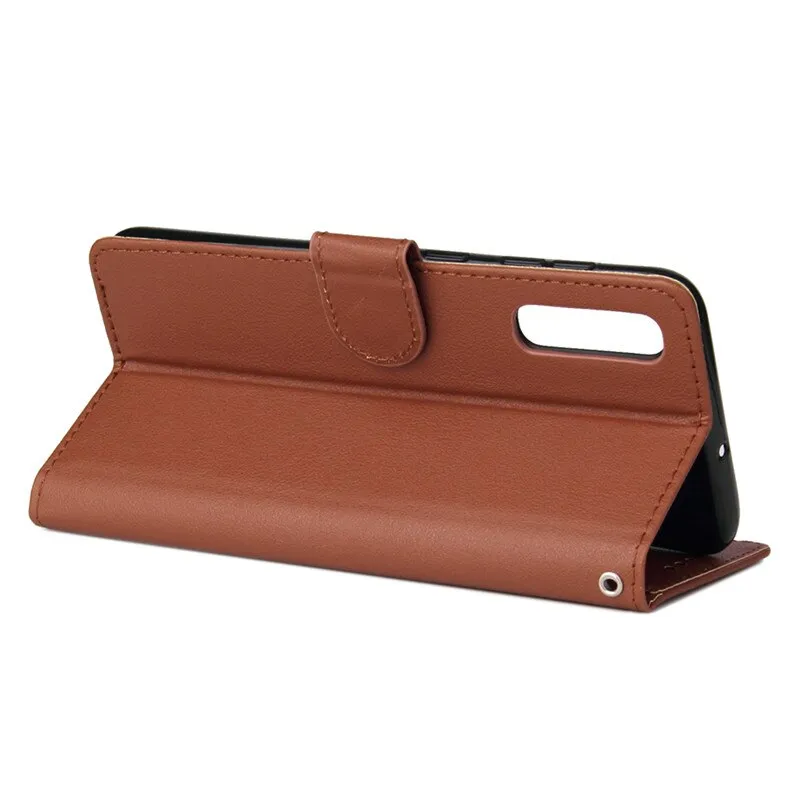 Anymob Samsung Maroon Leather Case Flip Wallet Phone Cover
