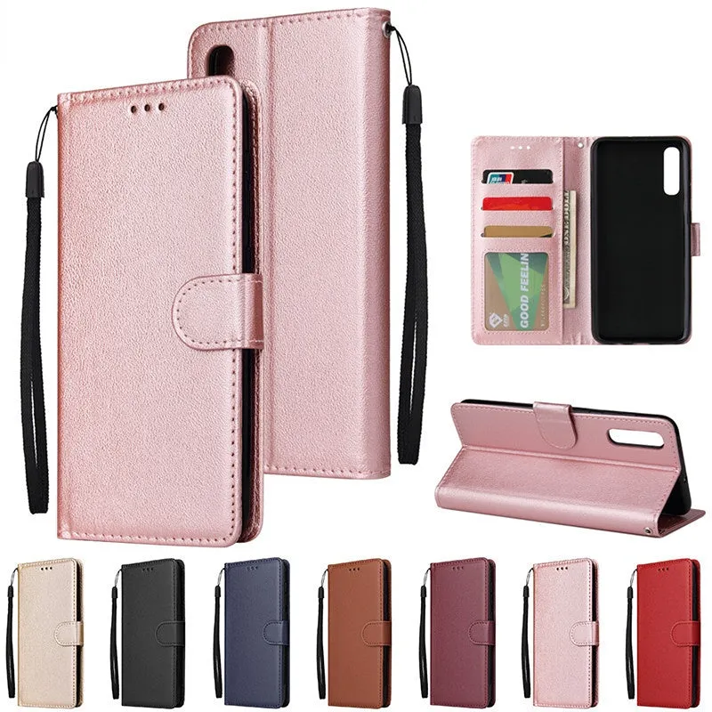 Anymob Samsung Maroon Leather Case Flip Wallet Phone Cover