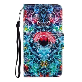 Anymob Samsung Neon Pattern Magnetic Flip Wallet Case Painted Leather Phone Cover