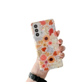 Anymob Samsung Sunflower Rose Silicone Dream Shell Pattern Case Shockproof Back Cover