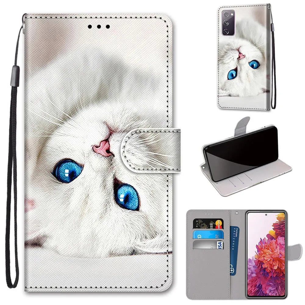 Anymob Samsung Thunder Lion Cute Animal Painted Leather Phone Case Flip Wallet Phone Bag Cover
