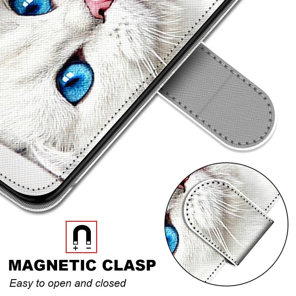 Anymob Samsung Thunder Lion Cute Animal Painted Leather Phone Case Flip Wallet Phone Bag Cover