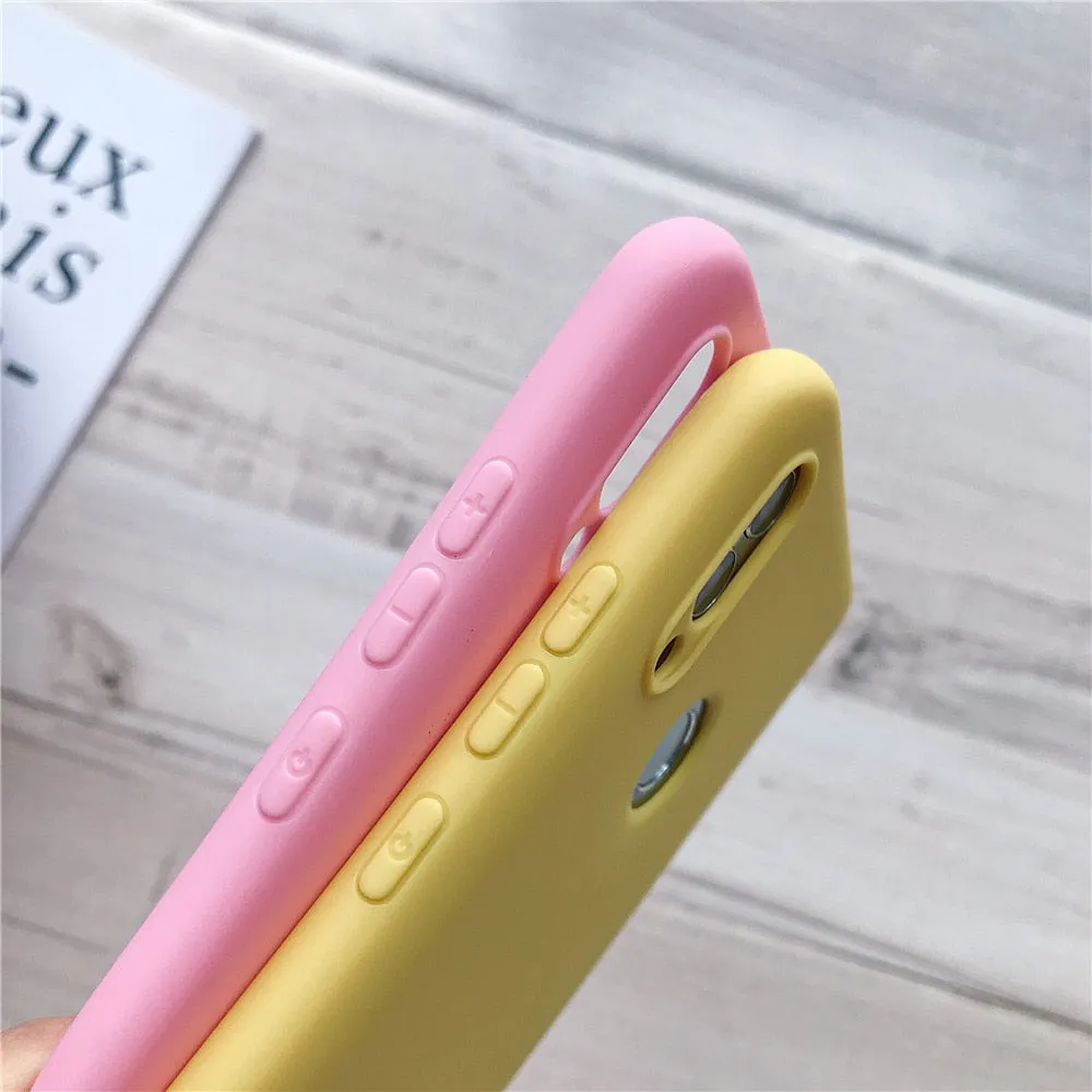 Anymob Xiaomi Black Silicone Case Soft TPU Phone Back Cover