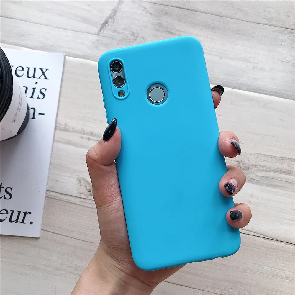Anymob Xiaomi Blue Silicone Case Soft TPU Phone Back Cover