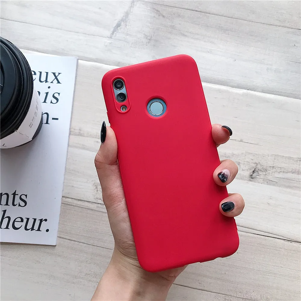 Anymob Xiaomi Red Silicone Case Soft TPU Phone Back Cover