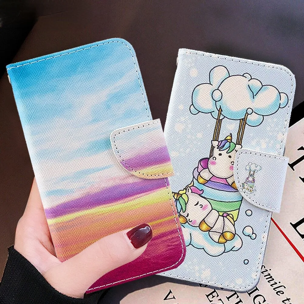 Anymob Xiaomi Redmi Leather Case Flip Fashionable Sky Paint Cover Wallet