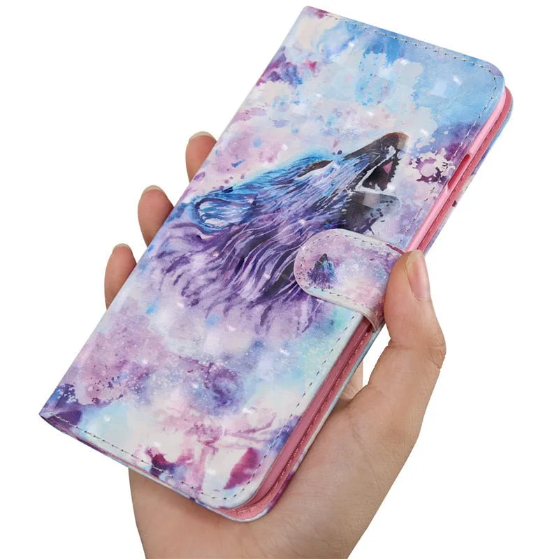 Anymob Xiaomi Redmi Marble Blue Leather Case Flip Wallet Cover Bag Shell Women Men