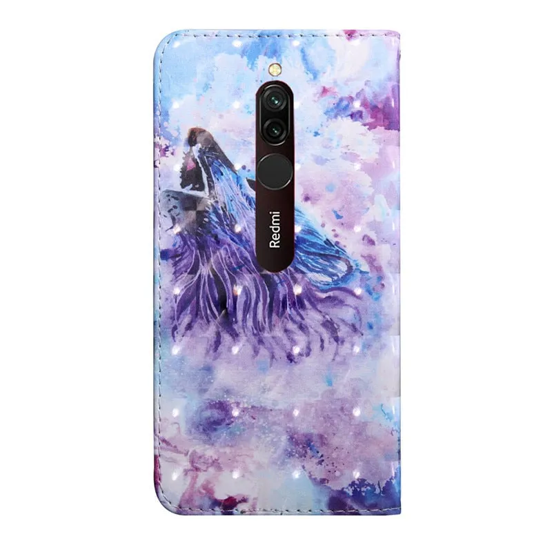 Anymob Xiaomi Redmi Marble Blue Leather Case Flip Wallet Cover Bag Shell Women Men