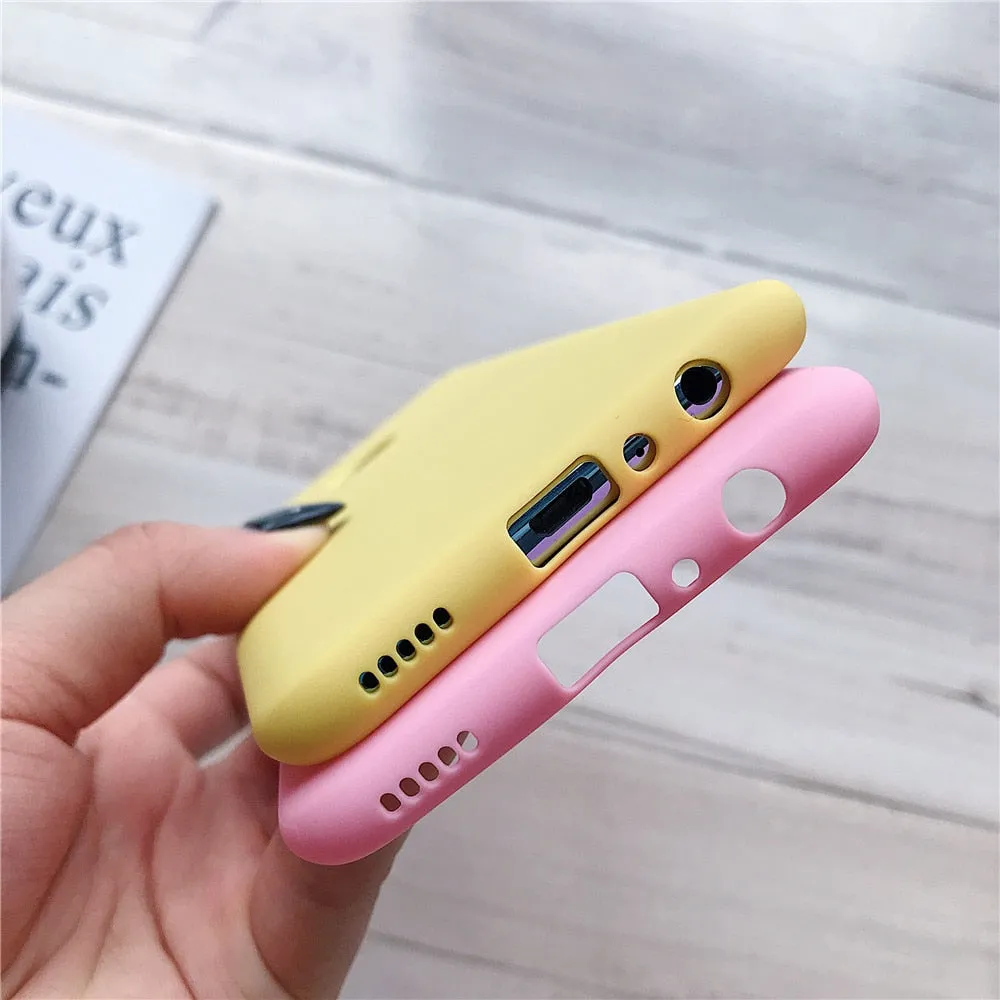 Anymob Xiaomi Yellow Silicone Case Soft TPU Phone Back Cover