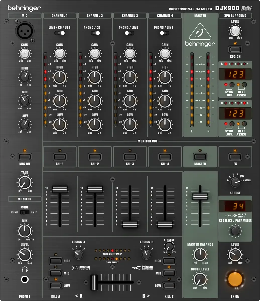 Behringer DJX900USB Professional DJ Mixer