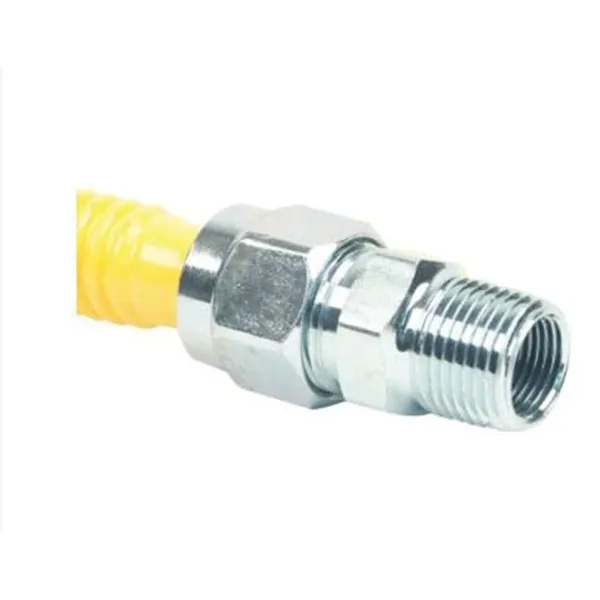BrassCraft ProCoat Series CSSC44R-24 P Gas Connector, 1/2 x 1/2 in, Stainless Steel, 24 in L