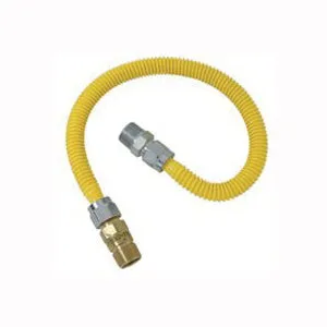 BrassCraft ProCoat Series CSSC44R-36P Gas Connector, 1/2 x 1/2 in, Stainless Steel, 36 in L