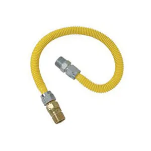 BrassCraft ProCoat Series CSSC44R-48P Gas Connector, 1/2 x 1/2 in, Stainless Steel, 48 in L