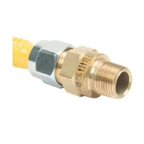 BrassCraft ProCoat Series CSSC44R-48P Gas Connector, 1/2 x 1/2 in, Stainless Steel, 48 in L