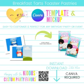 Breakfast Tarts Toaster Pastries Template and Mockup