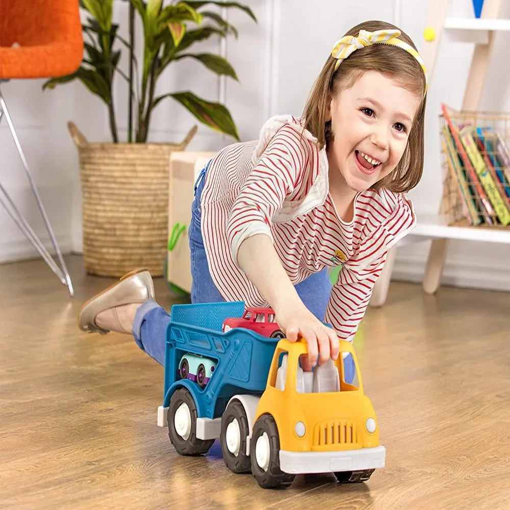 Car Carrier Toy Truck with 2 Toy Cars Set