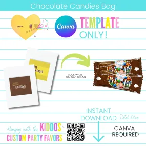 Chocolate Candies Bag Template