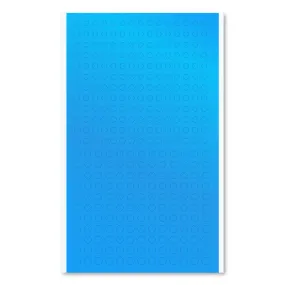 Circle Metallic Sticker (Blue) 1pc