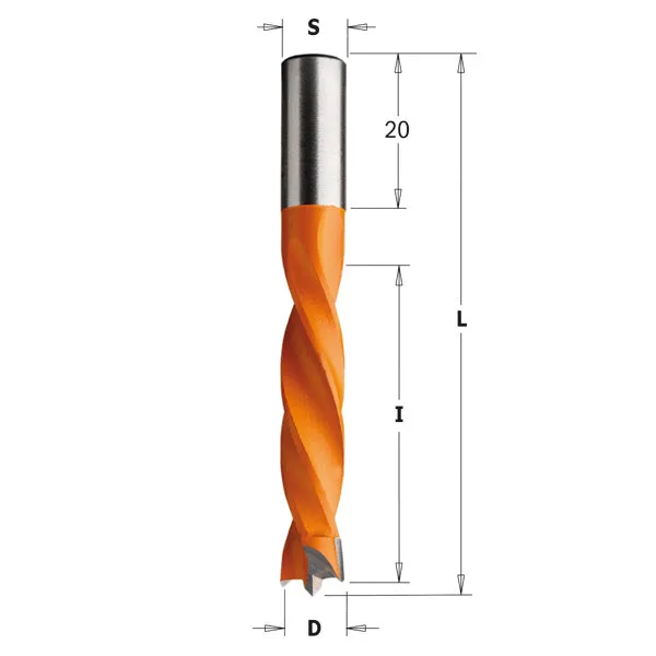 CMT Orange Tools 307.060.11 DOWEL DRILL 6x40x67mm RH