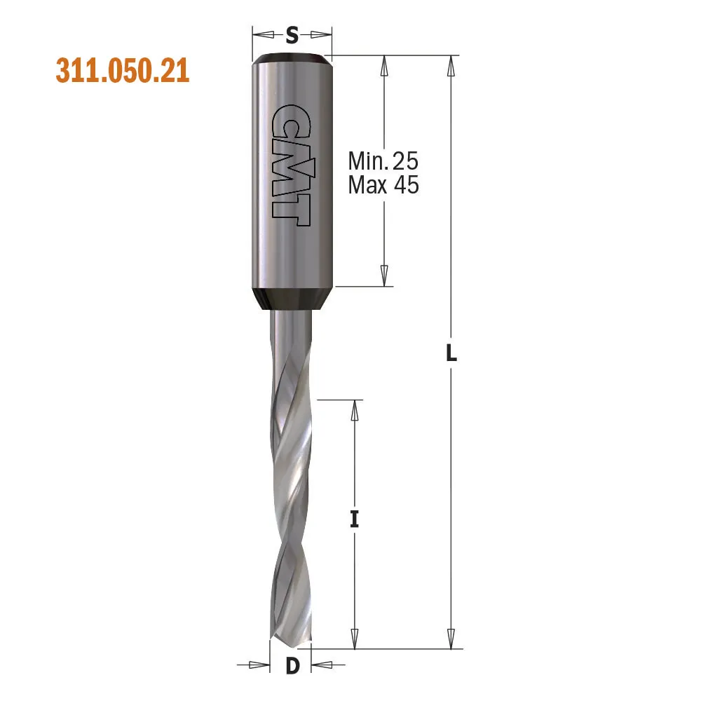 CMT Orange Tools 311.040.22 DOWEL DRILL 4x27x70mm  LH