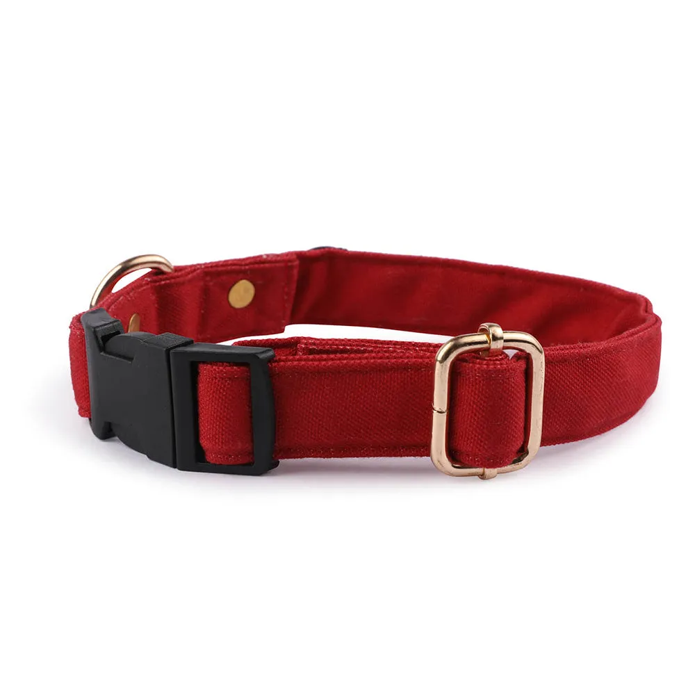 Dear Pet Classic Maroon Dog Collar