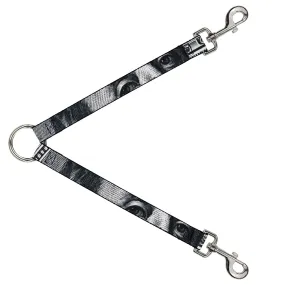 Dog Leash Splitter - 100 Dollar Bill CLOSE-UP White/Black