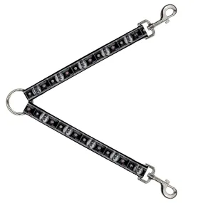 Dog Leash Splitter - 100 Dollar Bill X-Ray Black/White