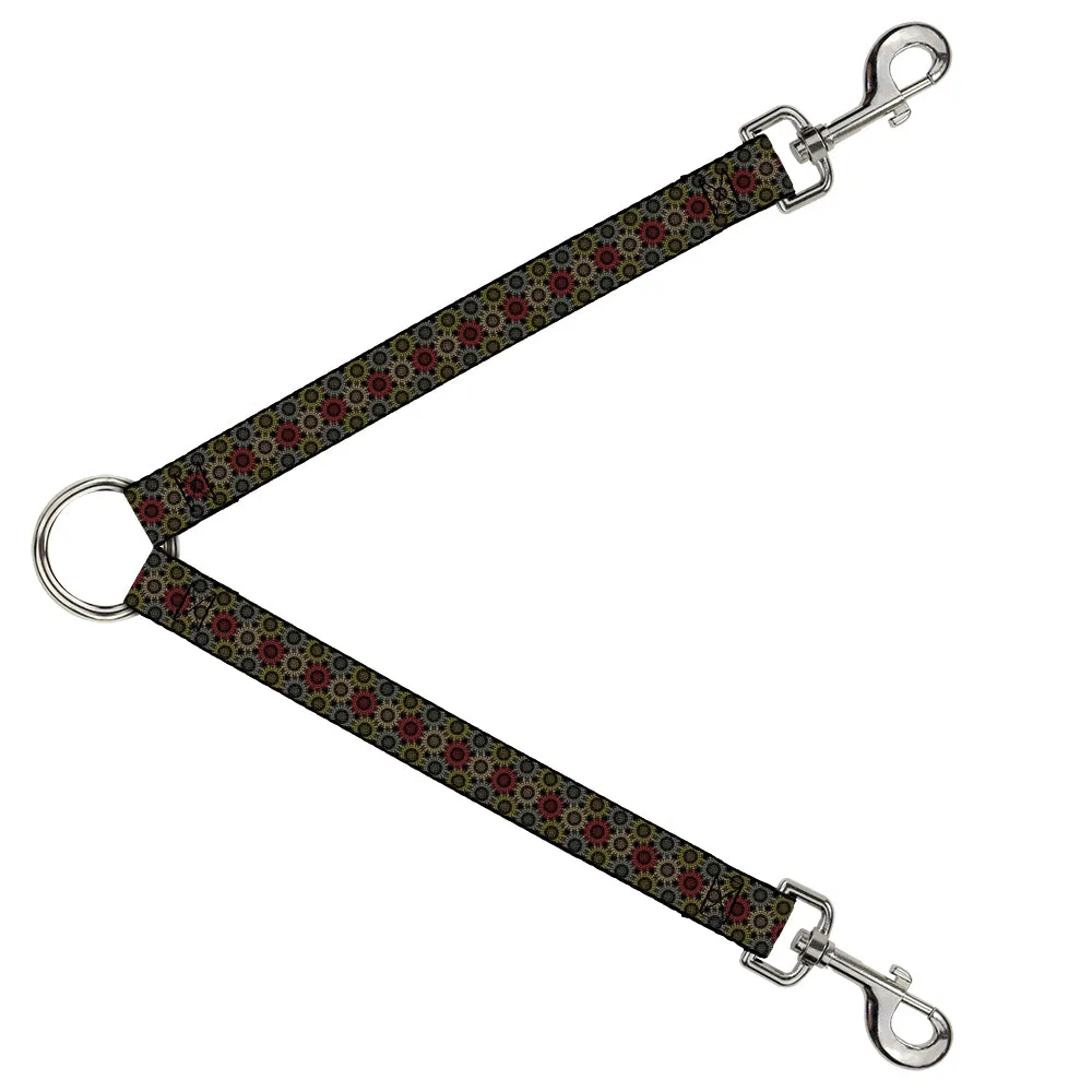 Dog Leash Splitter - Aboriginal Black/Cream/Multi Color
