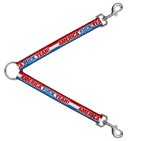 Dog Leash Splitter - AMERICA, FUCK YEA Red/White/Blue
