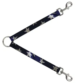 Dog Leash Splitter - American Flag Vivid Stars C/U Blue/White