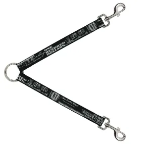 Dog Leash Splitter - Americana One Hundred Dollar Bill Elements Black/Gray