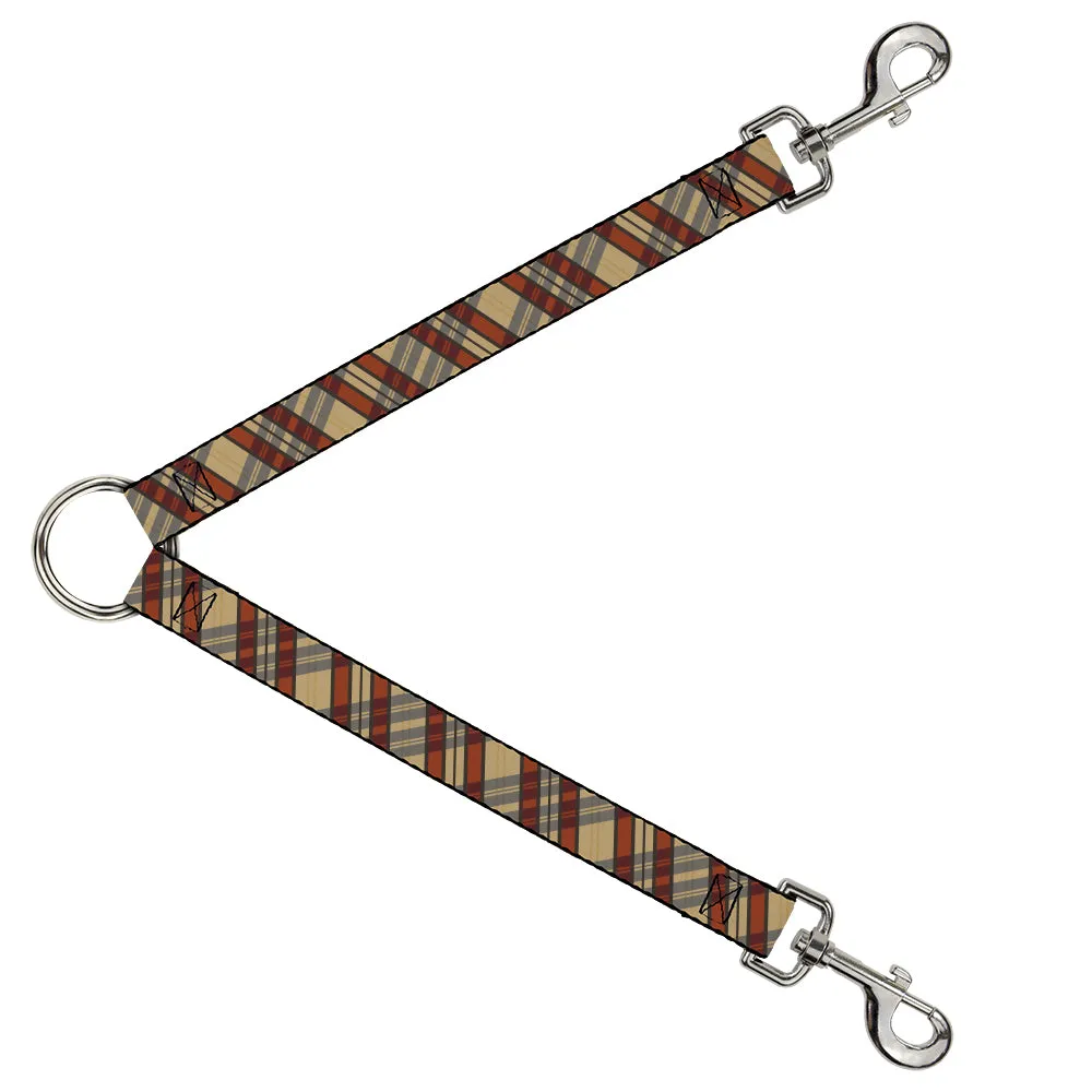 Dog Leash Splitter - Americana Plaid X